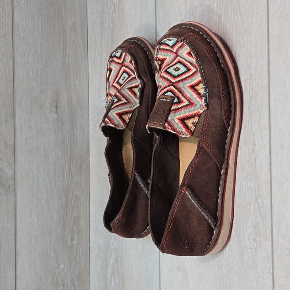 Ariat Womens Aztec Loafer Leather Slip on shoes sz 9B - Picture 2 of 11
